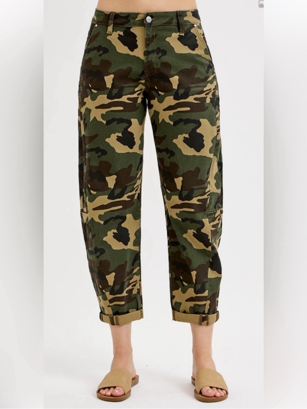 Risen Camo Barrel Jeans